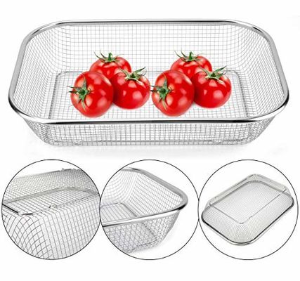 14 Inches Silverware Drying Basket Stainless Steel Rectangle Kitchen Supply