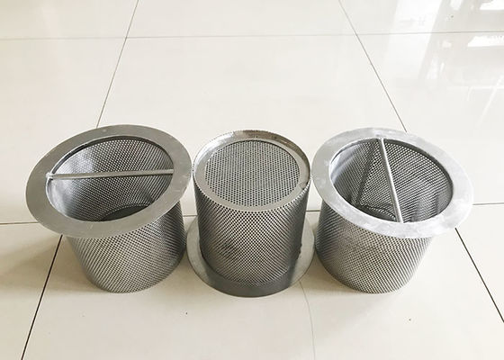 100mm Basket Silver Strainer Filter Wire Mesh Filter Stainless Steel Punching