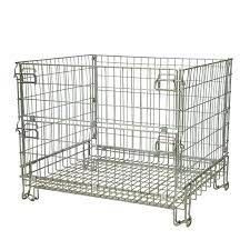 Heavy Duty 800kg Welded Wire Mesh Cage Stacking Collapsible Logistic Storage Metal