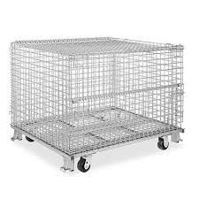 Heavy Duty 800kg Welded Wire Mesh Cage Stacking Collapsible Logistic Storage Metal