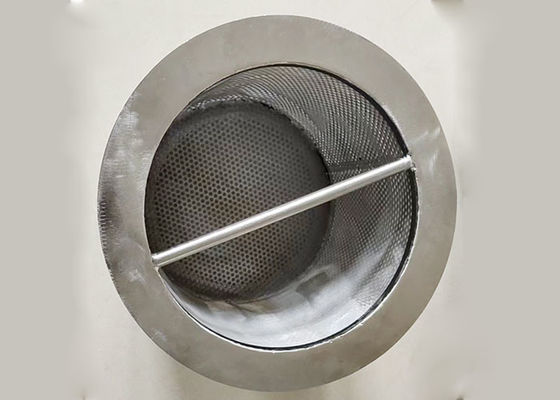 100mm Basket Silver Strainer Filter Wire Mesh Filter Stainless Steel Punching