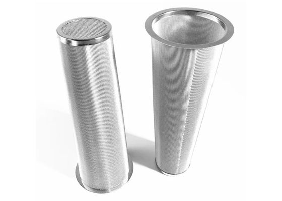 Height 10cm-22cm High Precision Sintered Metal Filter Tube For Coffee Tea Filtering