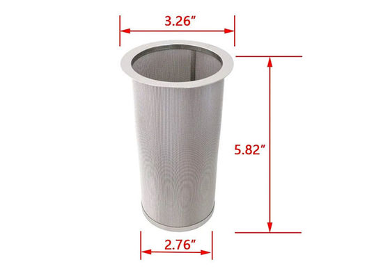 Height 10cm-22cm High Precision Sintered Metal Filter Tube For Coffee Tea Filtering