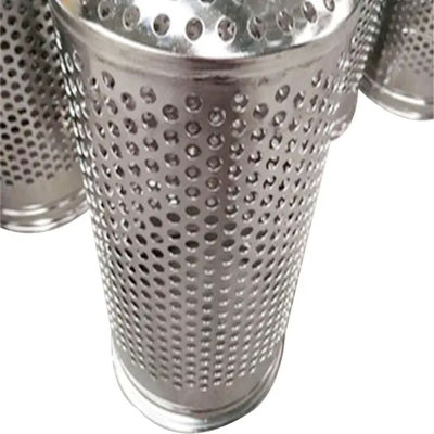 4 Sizes Perforated 304 316L Stainless Steel Mesh Strainer Basket For Water Treatment