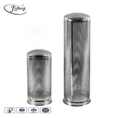 4 Sizes Perforated 304 316L Stainless Steel Mesh Strainer Basket For Water Treatment