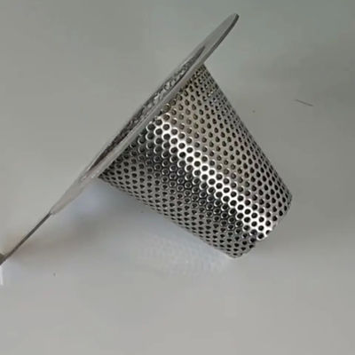 Temporary Filter Stainless Steel Conical Filter Strainer Plain Weave