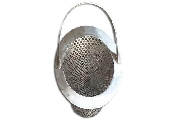 304 316 Stainless Steel Punching Strainer Basket With Handle