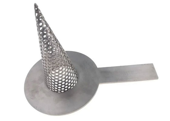 304 Stainless Steel Perforated Cone Funnel Screen Cartridge Filter Tube Temporary