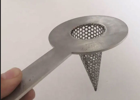 304 Stainless Steel Perforated Cone Funnel Screen Cartridge Filter Tube Temporary
