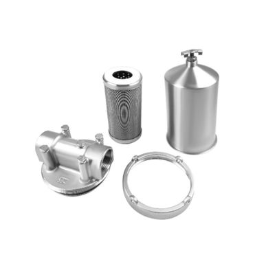Custom Made Inlet / Outlet Cartridge Filter Housing 120°F Temperature
