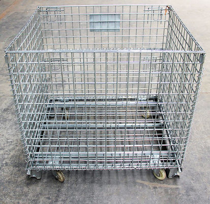 SS304 Sliver Widely Used Large Capacity Wire Mesh Storage Cage