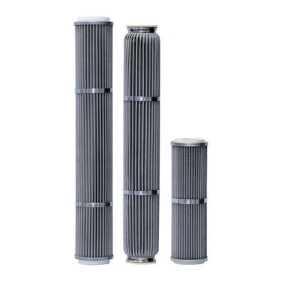 SS 304 316 316L silver color stainless steel water mesh filter pleated filter cartridge