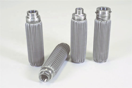 SS 304 316 316L silver color stainless steel water mesh filter pleated filter cartridge