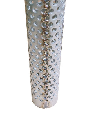 Round Hole HDG Sunshades 4/1" Perforated Stainless Steel Cylinder