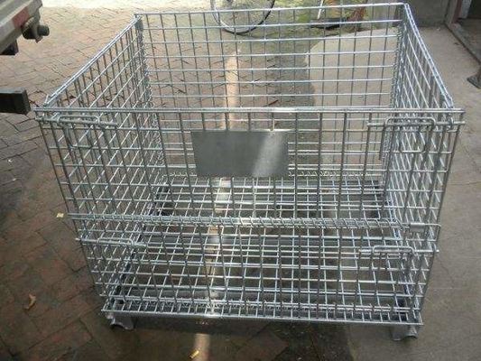 Supermarket Stainless Steel Metal 2.5mm Wire Mesh Storage Cages