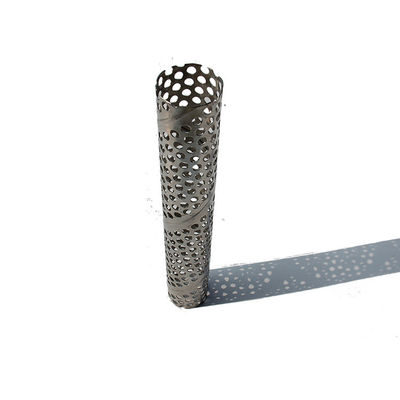 Round Hole HDG Sunshades 4/1" Perforated Stainless Steel Cylinder