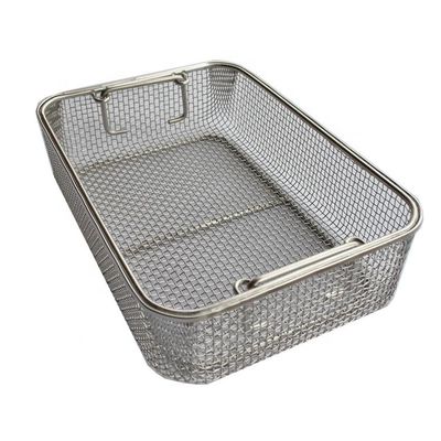 Medical Disinfection Square Hole 0.5mm Stainless Steel Mesh Basket