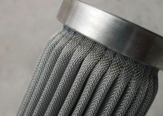 Metal Wire Mesh 30mm Pleated Filter Cartridge Element Corrosion Resistance