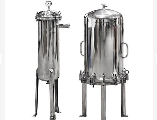304 316 Grade Water Treatment Stainless Steel Bag Filter Housing 230mm Dia