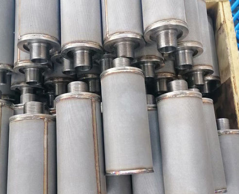 Stainless Steel Custom 5 Layers Sintered Mesh Filter Core Sewage Treatment