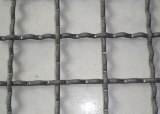 60*60mm Manganese Steel 304 Stainless Steel Crimped Wire Mesh For Ore Vibrating Screen