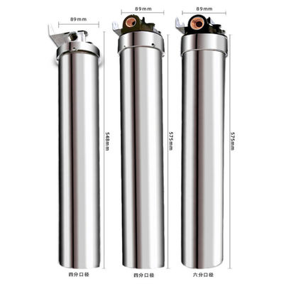 0.5um Water Purifier 10 Inch Stainless Steel Filter Housing Prefilter Housing