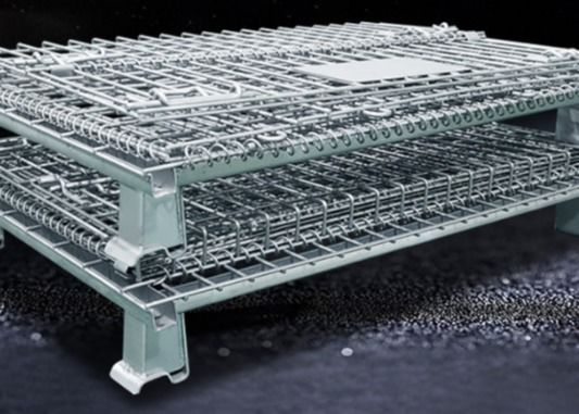 Folding Heavy 1000kg Metal Mesh Storage Cages