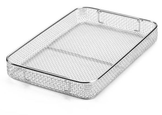 Kitchen Cooking Stainless Steel Wire Mesh Basket 0.5mm Dia 304 / 316 Tasteless