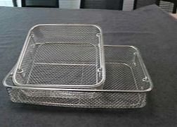 Kitchen Cooking Stainless Steel Wire Mesh Basket 0.5mm Dia 304 / 316 Tasteless