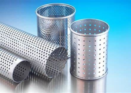 1-5mm Hole Size Perforated Round Steel Tubing 304 Stainless Flange Corrosion Resistance